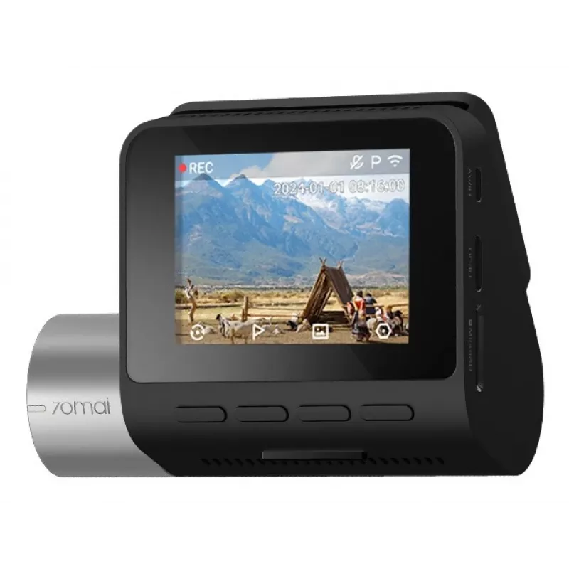 70mai A510 autokamera, 2592x1944 (2,5K) HDR, Sony STARVIS 2 IMX675, 140°, f/1.8, Wi-Fi, Bluetooth, GPS, 4G/LTE, ADAS, 2,0 tuuman näyttö, 500 mAh, musta