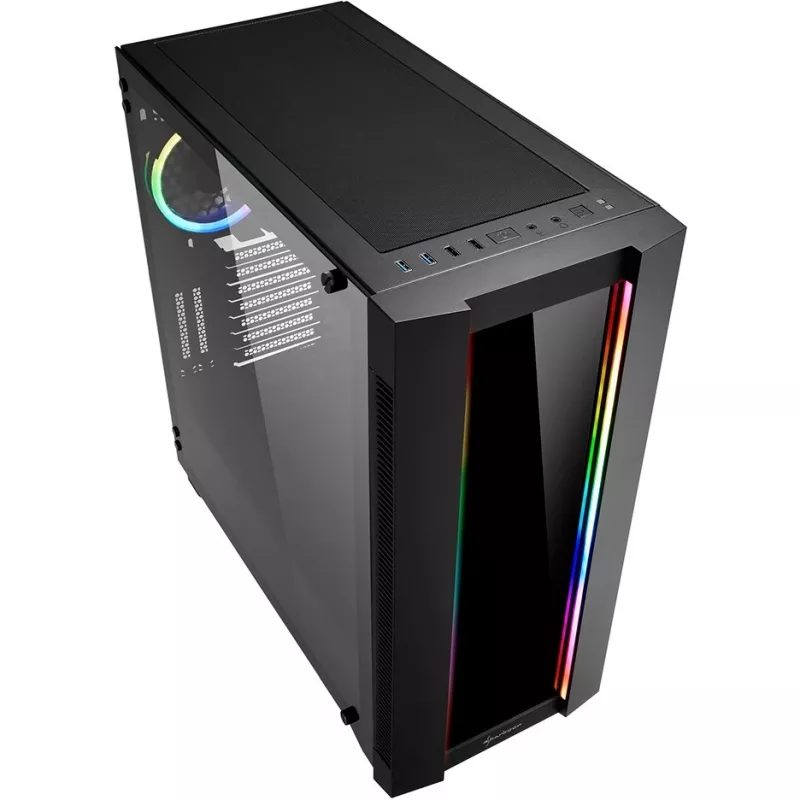 PC-kotelo Sharkoon ELITE SHARK CA200G Midi Tower musta