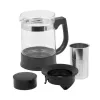Resto Kitchenware 90512 teekannu yksittäinen teekannu 950 ml musta, läpinäkyvä