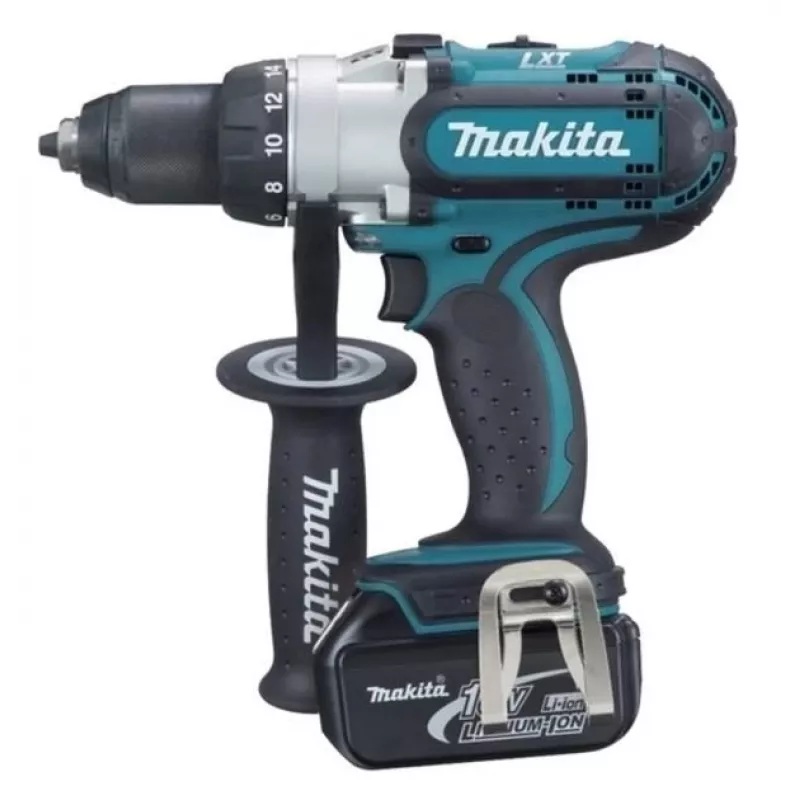 Makita DDF451RTJ porakone, pikaistukka, 2,1 kg, musta, sininen