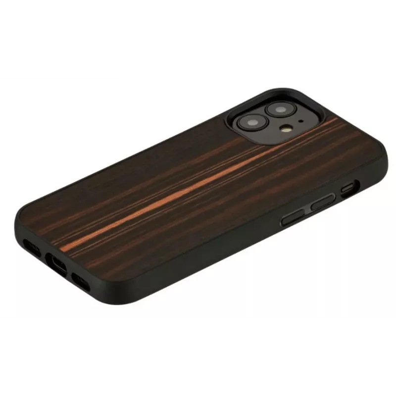 Man and Wood -suojakotelo iPhone 12 mini – eebenpuu musta