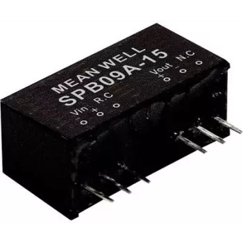 Virtalähde/muunnin Mean Well SPB09C-12, tulo 36–75 V, lähtö 12 V, 9 W, RoHS, 24 mm syvyys