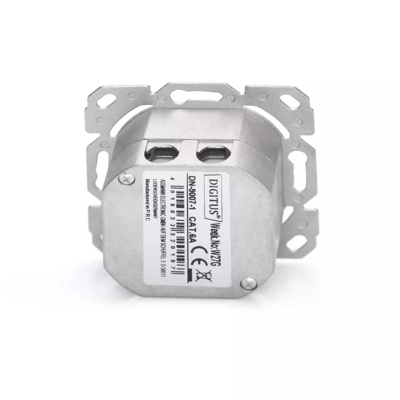 Digitus DN-9007-1 CAT 6A Class EA -verkkorasia, 2x RJ45, suojattu, uppoasennus, valkoinen