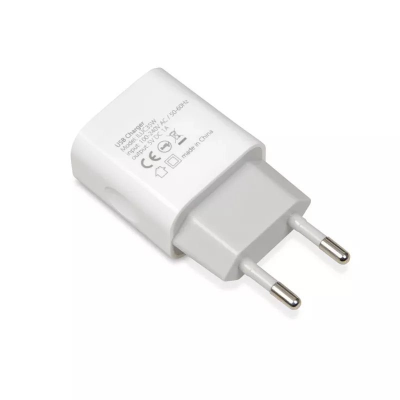 AC-sisälaturi IBOX C-35 universaali valkoinen — 5 V max, 0,3 A tulo, 1 A USB-lähtö