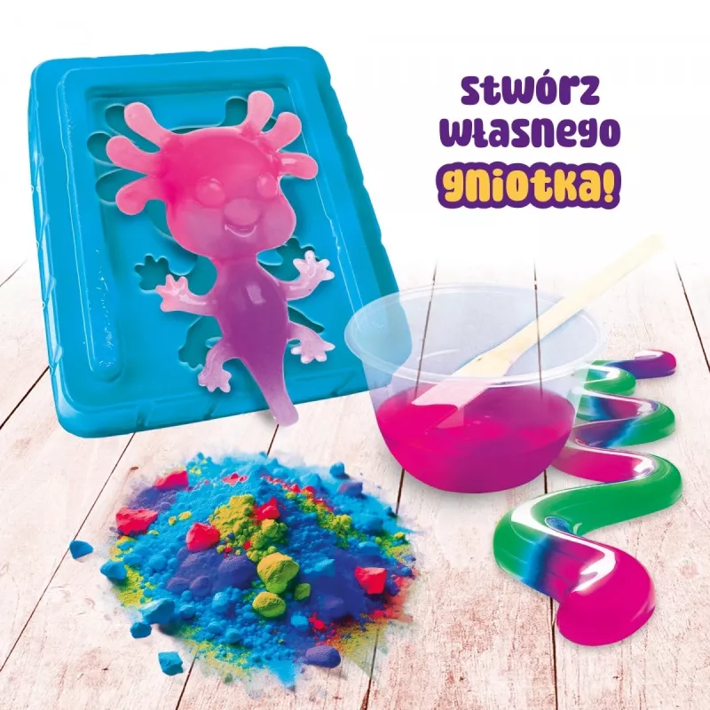 Käsipuristin Liscianigiochi Slumi Science Axolotl malli 304-PL110322 opetuspeliin