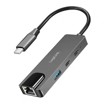 USB 3.2 Gen1 -keskitin, 3-porttinen 2,5G Ethernetillä