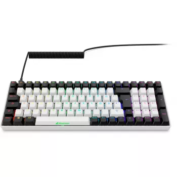 Sharkoon SKILLER SGK50 S2 valkoinen DE-asettelu Gateron Yellow näppäimistö