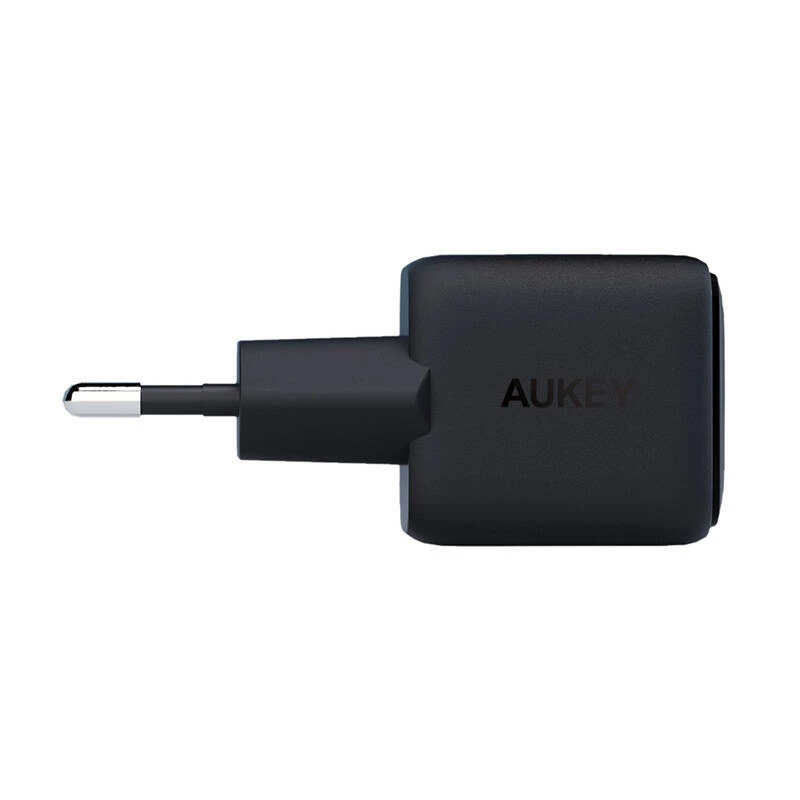 Virtalähde Aukey PA-B1L USB-C 30W musta — kompakti USB-C PD -virtasovitin