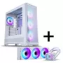 PHANTEKS Eclipse G400A -tietokonekotelo + Glacier M25 Gen2 AiO-nestekylmäys - valkoinen