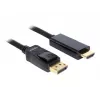 Delock kaapeli DisplayPort 1.1 uros > High Speed HDMI-A uros passiivinen 3 m musta (82435)