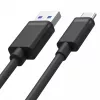 USB-C–USB-A-data- ja latauskaapeli Unitek C14067BK 1,5 m, musta, pistoke USB-C – pistoke USB-A