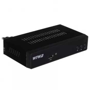 TV-viritin WIWA H.265 LITE — DVB-T-/DVB-T2-viritin H.265-tuella, Full HD, HDMI, USB, SCART