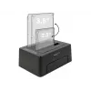 DeLOCK - kiintolevytelakka paikat: 2 - SATA 6Gb/s - 6 Gbit/s - USB 3,1 (Gen 2) - musta (63957)