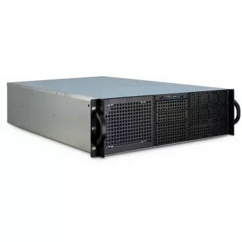 Inter-Tech 3U-30255 Rack musta, ruostumaton teräs