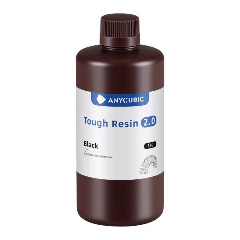 Fotopolymeerihartsi AnyCubic Tough Resin 2.0 musta 1 kg SRX2BK-101A