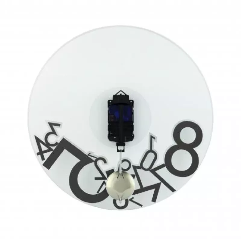 NeXtime kello 8115 Dropped, Ø43 cm, seinäkello, hopea