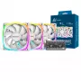 Montech AX120 120 mm PWM ARGB kotelotuuletin, 3 kpl:n pakkaus, valkoinen