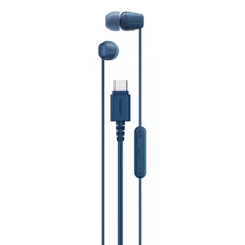 Sony IER-EX15C kuulokemikrofoni johdollinen in-ear puhelut/musiikki USB Type-C sininen