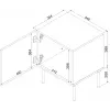 Yöpöytä Cama Meble ISLA 44,5x40x59 cm cashmere matt, MDF & lastulevy, 2 kpl setti