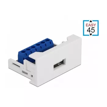 USB 2.0 Type-A liitin liitinrimaan DeLOCK Easy 45 -moduuli