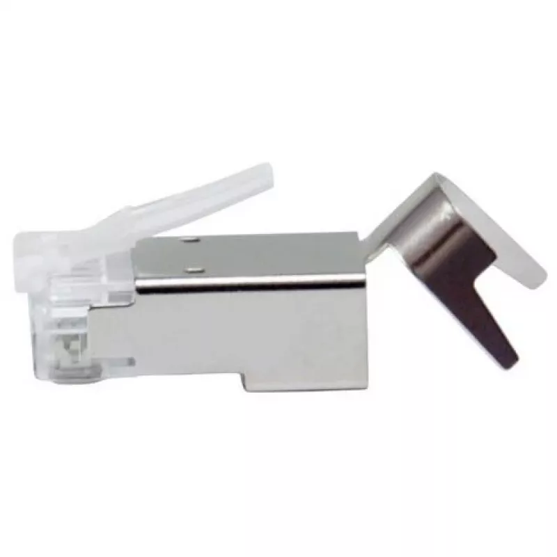 Suojattu RJ45-liitin EQUIP Cat 8.1, liitin, hopea, 50 kpl, 11,7×22,5 mm, 3,7 g