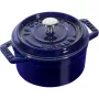 Yksittäinen mini-valurautapannu Staub Minis — halkaisija 10 cm, sininen