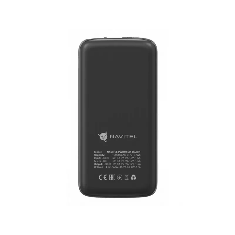 Kannettava varavirtalähde Navitel PWR10 MX musta 10000 mAh