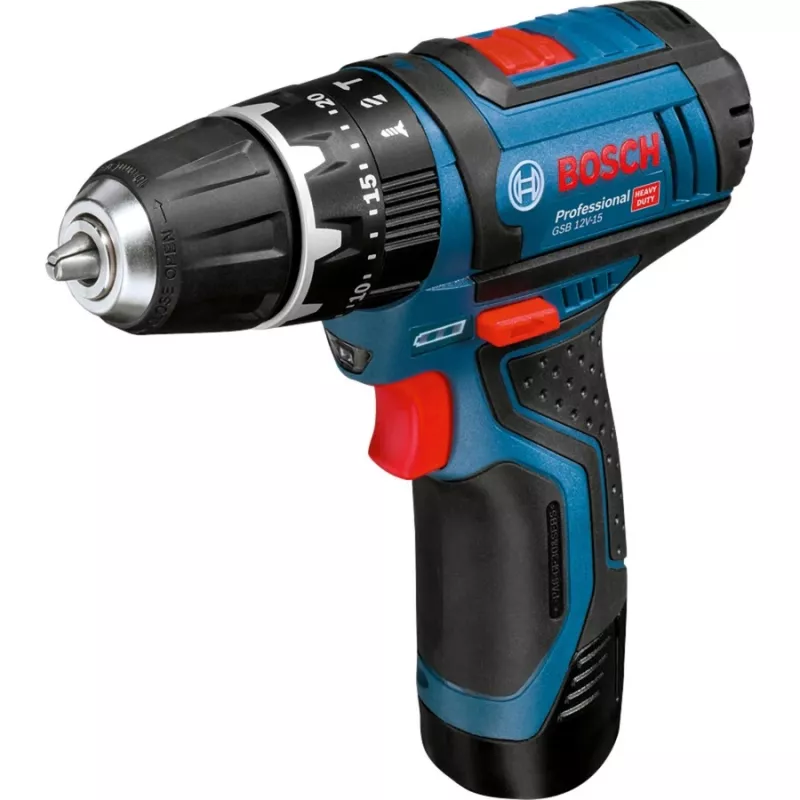 Bosch GSB 12V-15 Professional 1300 kierr./min musta, sininen