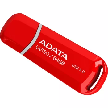 USB-muistitikku ADATA DashDrive UV150 64 GB, USB Type-A 3.2 Gen 1, punainen, liukukansirakenne