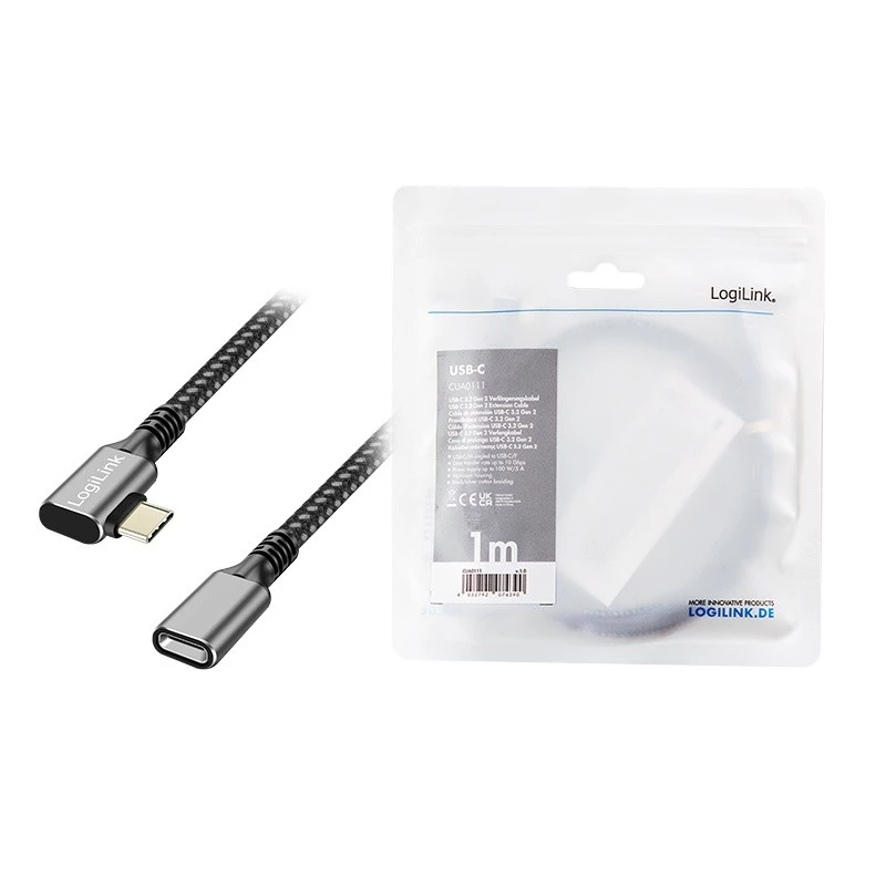 USB 3.2 Gen2 Type-C - USB-C-liitäntä, PD, 1 m