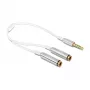 Audiokaapeli DeLOCK 65576 0,25 m 3,5 mm 2 x 3,5 mm valkoinen