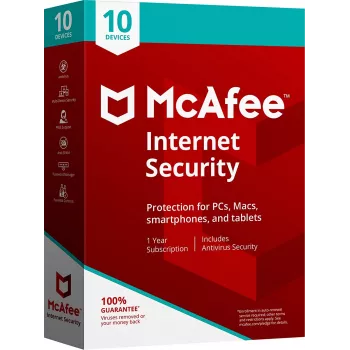McAfee Internet Security 10 - laitetta 1 vuosi