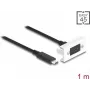 DeLOCK Easy 45 -moduuli SuperSpeed USB 10 Gbps USB Type-C naaras uros 1 m