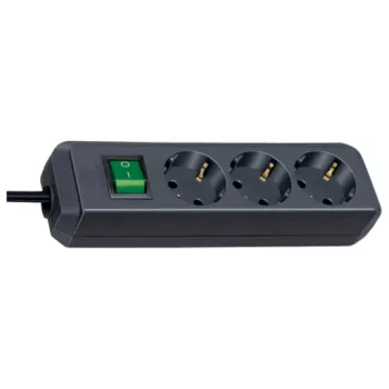 Jatkojohto Brennenstuhl Eco-Line 5 m 3 pistorasiaa musta