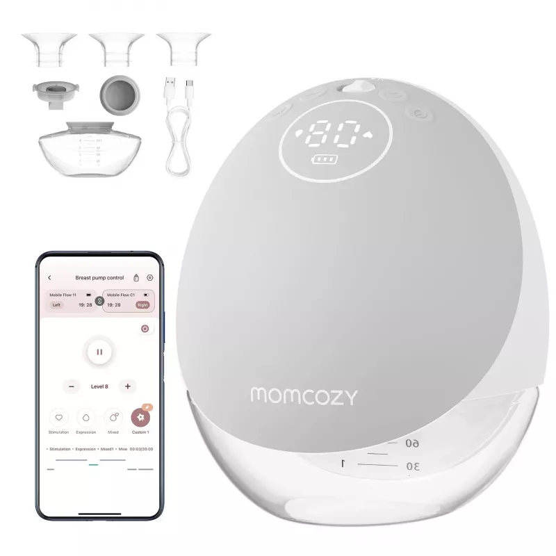 Rintapumppu Momcozy M9 single harmaa