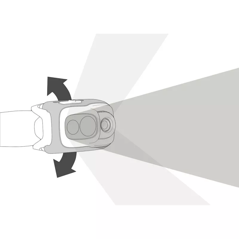 Petzl SWIFT RL musta, valkoinen otsalamppu LED