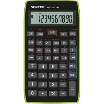 Laskin SENCOR SEC 105 GN LCD 10-numeroinen kannettava perustoiminnot vihreä