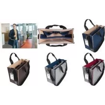 Kannettavan tietokoneen laukku sigel Desk Sharing Bag Bicolor M ruskea/beige 15,4 tuuman kannettaville tietokoneille