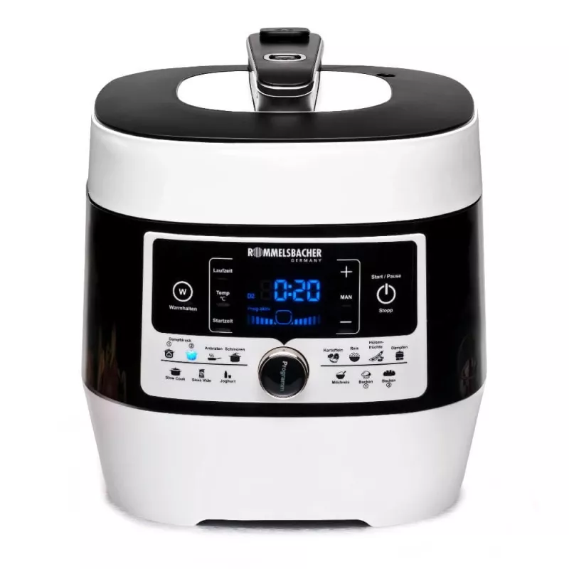 Sähköinen painekattila Rommelsbacher MD 1000 – 4 l, 1000 W, 14 ohjelmaa, valkoinen/musta