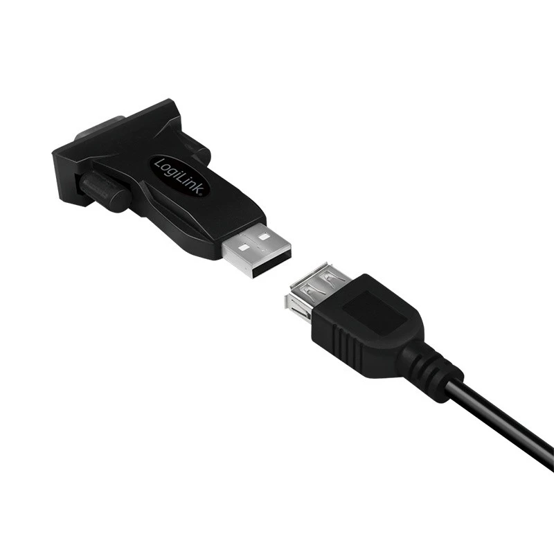 LogiLink AU0002F RS-232 USB 2.0 sovitin pistoke musta