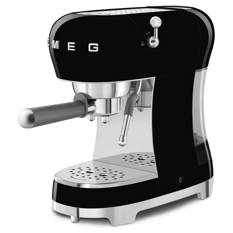 SMEG 50's Style ECF02BLEU espressokeitin, 15 bar, musta