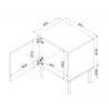 Cama INSERTO yöpöytä, 2 kpl, 50x40x61.5 cm, musta + LED