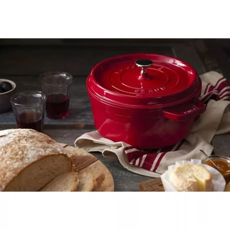 Yksittäinen pata Staub Cocotte 24 cm kirsikka