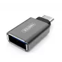 UNITEK Y-A025CGY kaapeli-/sovitinsovitin USB Type-C - USB Type-A, metalli