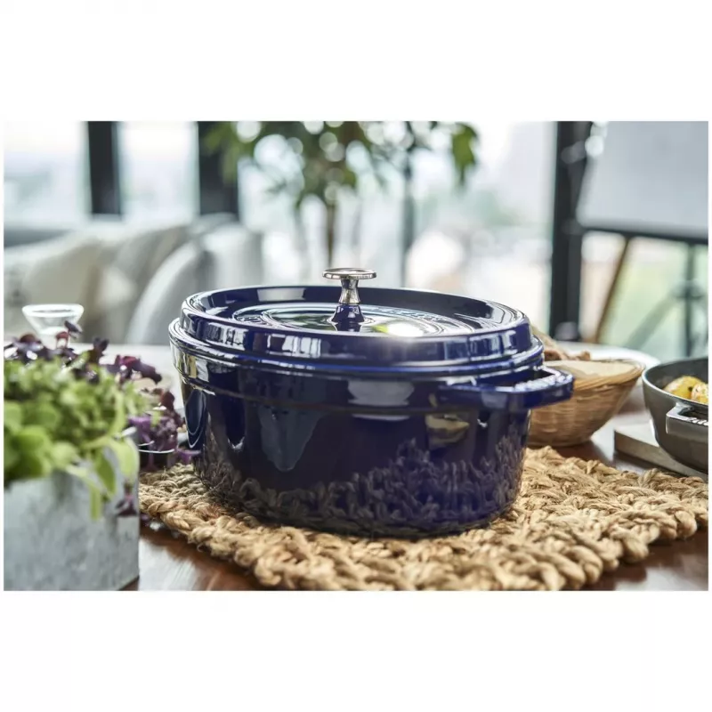 Valurautainen pata Staub 4,25 L, 29 cm, sininen