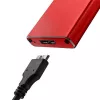 SSD-kotelo QOLTEC 51831 USB 3.0 M.2 SATA-asemille jopa 2 TB, punainen, tukee 30 mm pituutta, jopa 4 asemaa