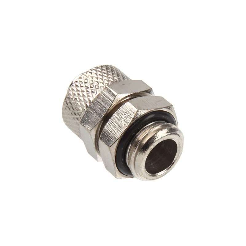 Suora liitin G1/4 tuuma 10/8 mm - kiiltävä hopea