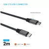 Magneettinen punottu USB-C - USB-C -kaapeli FIXED FIXDBM-CC2-GR, USB 2.0, punottu vaippa, kiinteä pituus, harmaa