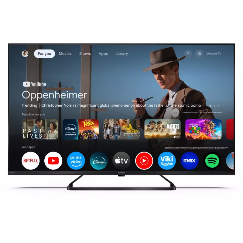 Sharp 43HP6265E TV Google UHD musta