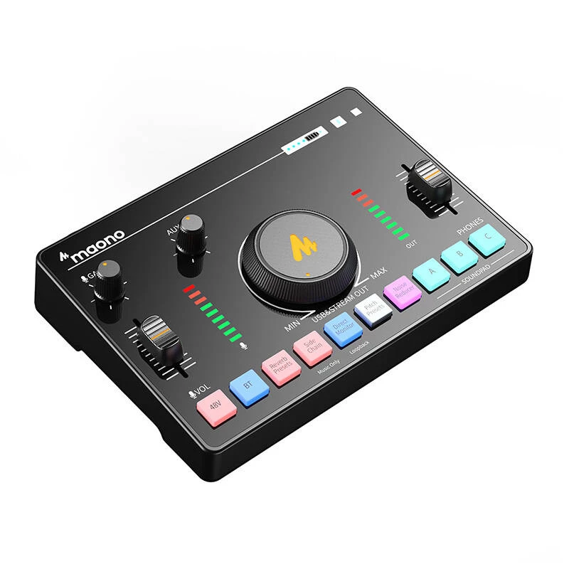 Audiomikseri MAONO AMC2 Neo, 2-kanavainen USB-mikseri USB-liitännällä